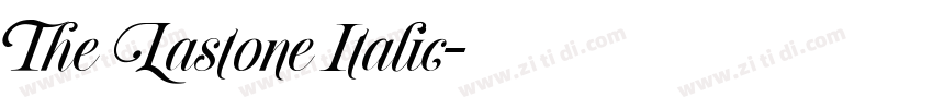 The Lastone Italic字体转换